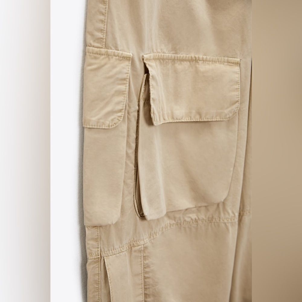 Zara Voluminous Pocketed Cargo Pants New - Picture 4 of 10